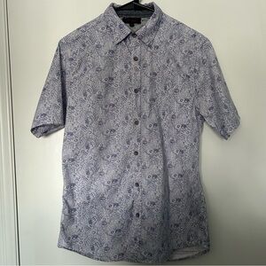 Smash Casual Purple and Gray Button Down T-shirt
